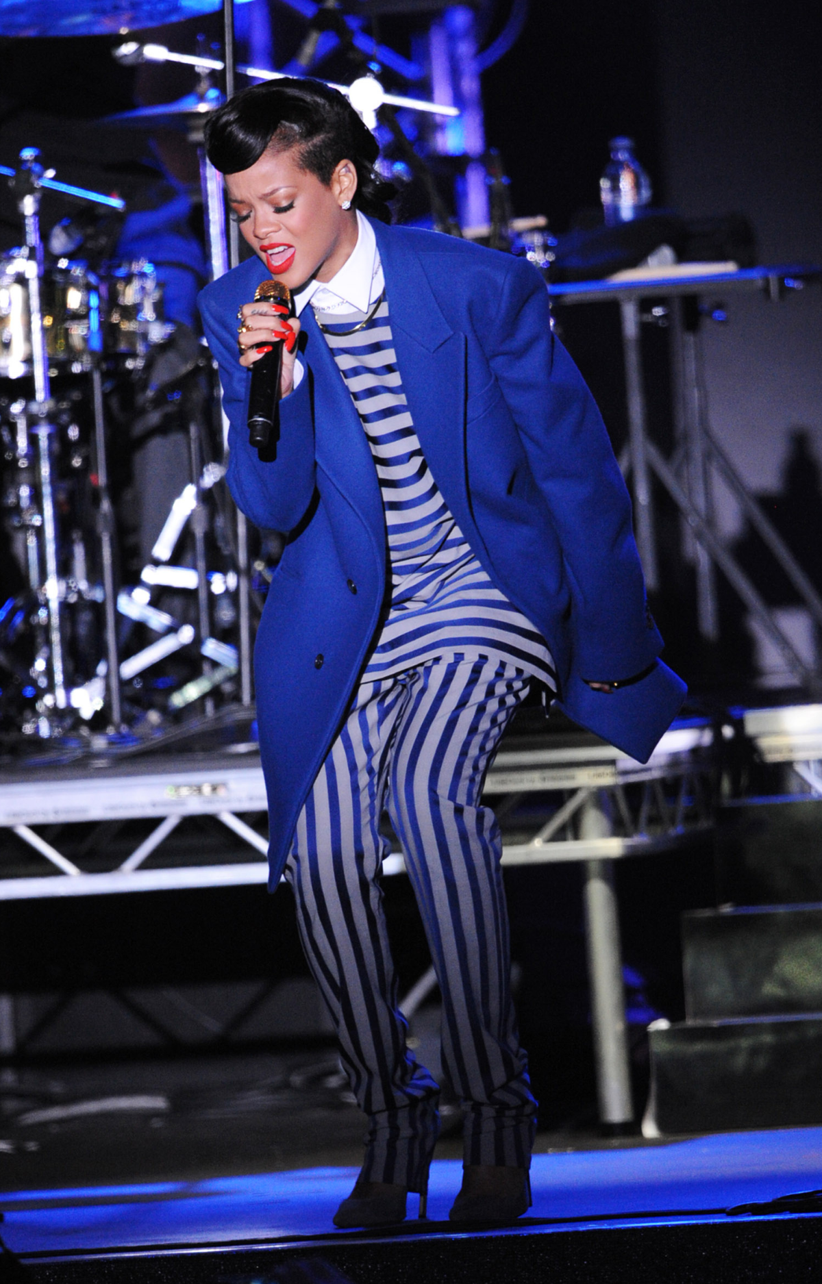 Rihanna sings at the Westfield Stratford City Christmas Lighting ceremony London, England 2012