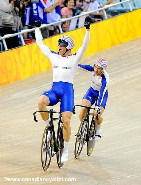 Chris Hoy (Great Britain) has pleanty of practice at celebrating ahead of his home Olympic Games in 2012.