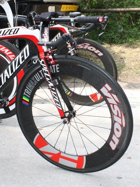 Vision only just launched their new wheel line at Sea Otter but they're already making an appearance at the Giro d'Italia with the ISD team.