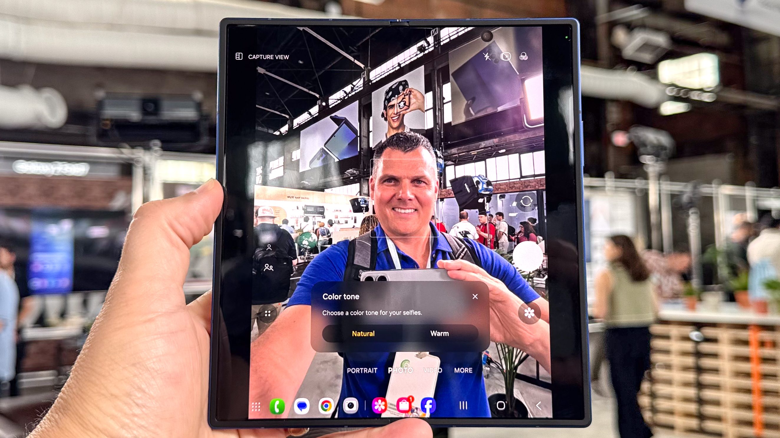 Galaxy Z Fold 7 shown during Samsung hands on event