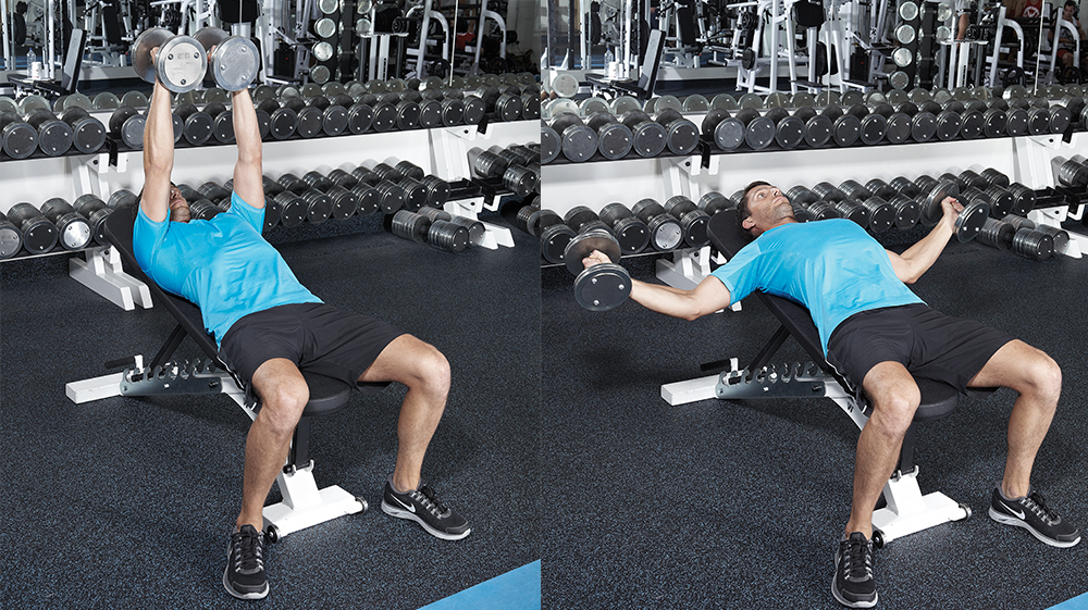 Incline dumbbell flye