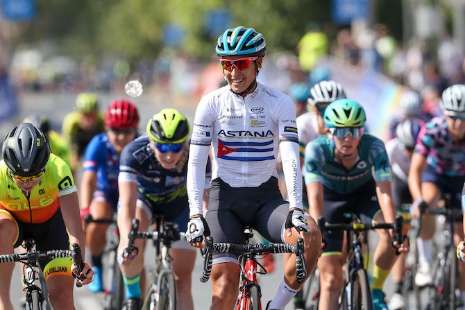 Cuban road race champion Arlenis Sierra (Astana) wins the opening stage of the 2020 Women&rsquo;s Herald Sun Tour in Shepparton