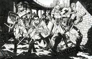 Promotional art for Gotham Knights game