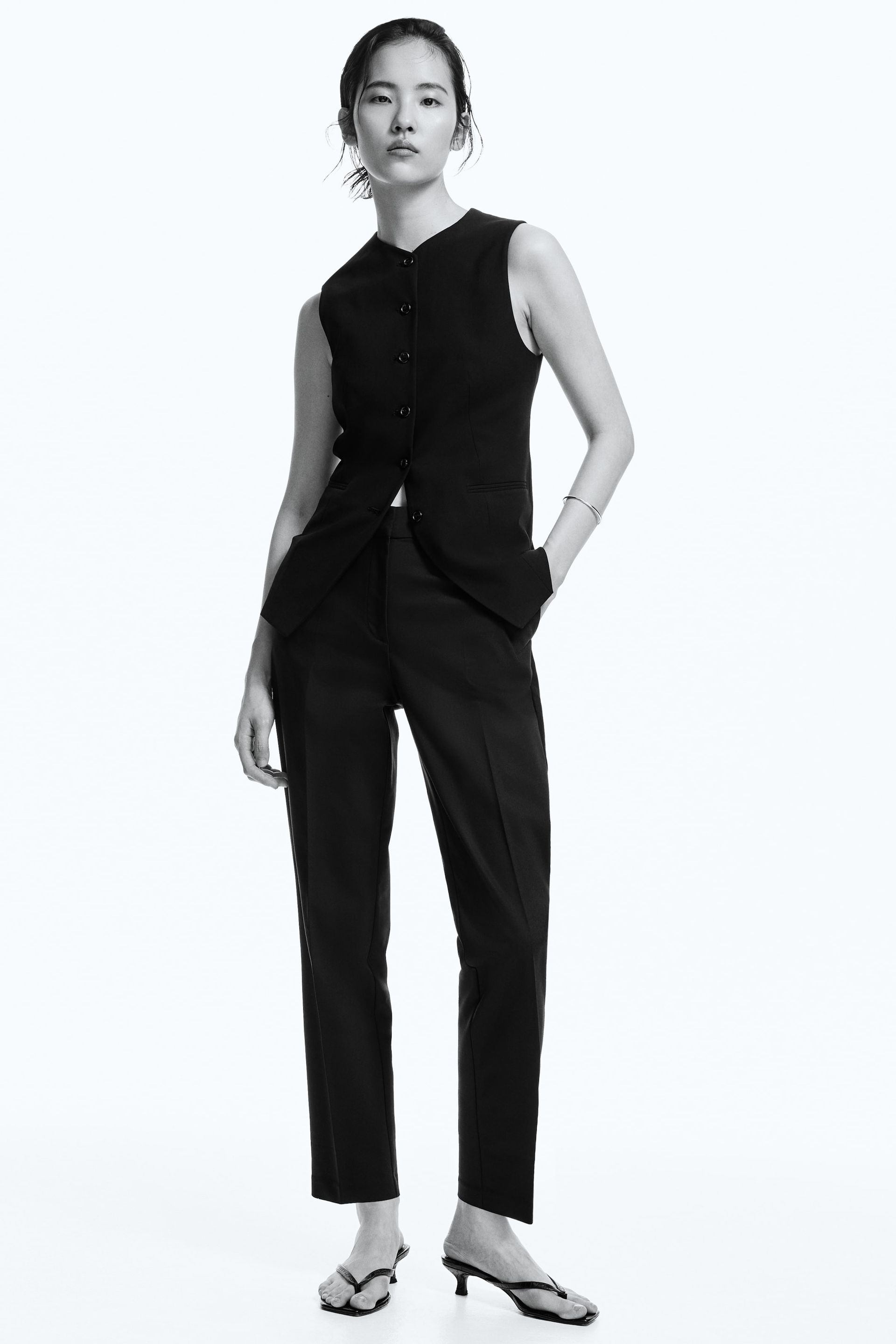 Cigarette Trousers - Black