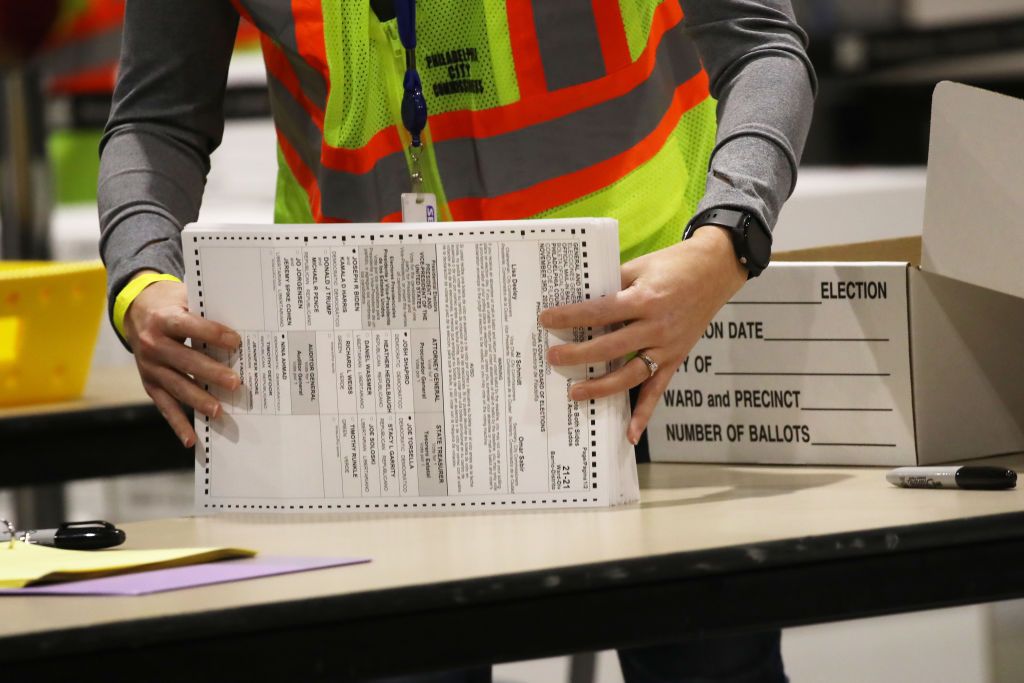 Ballot counting in Pennsylvania.