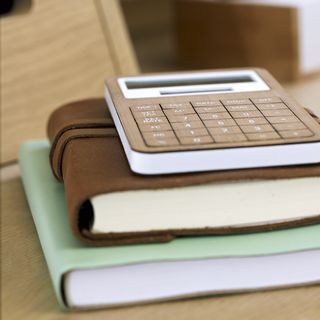 calculator notebook and journal book