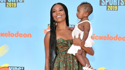 santa monica, ca july 11 gabrielle union and kaavia james union wade attend nickelodeon kids choice sports 2019 at barker hangar on july 11, 2019 in santa monica, california photo by gregg deguirewireimage