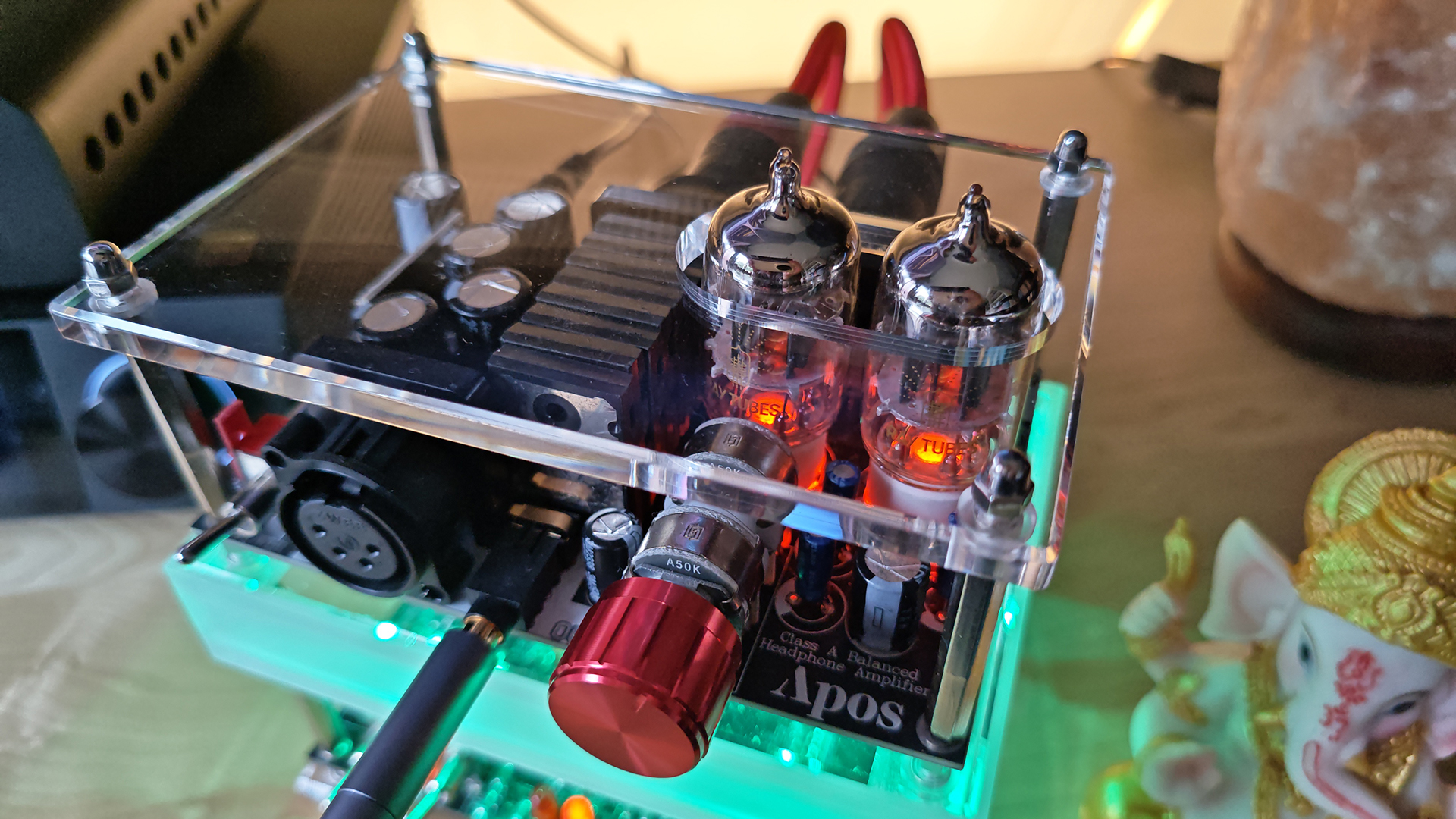 Various shots of the Apos Gremlin amp and Merlin DAC.