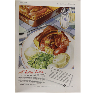 ideal home magazine with meal image