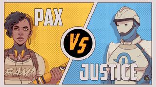 Dustborn screenshot showing Pax vs. Justice