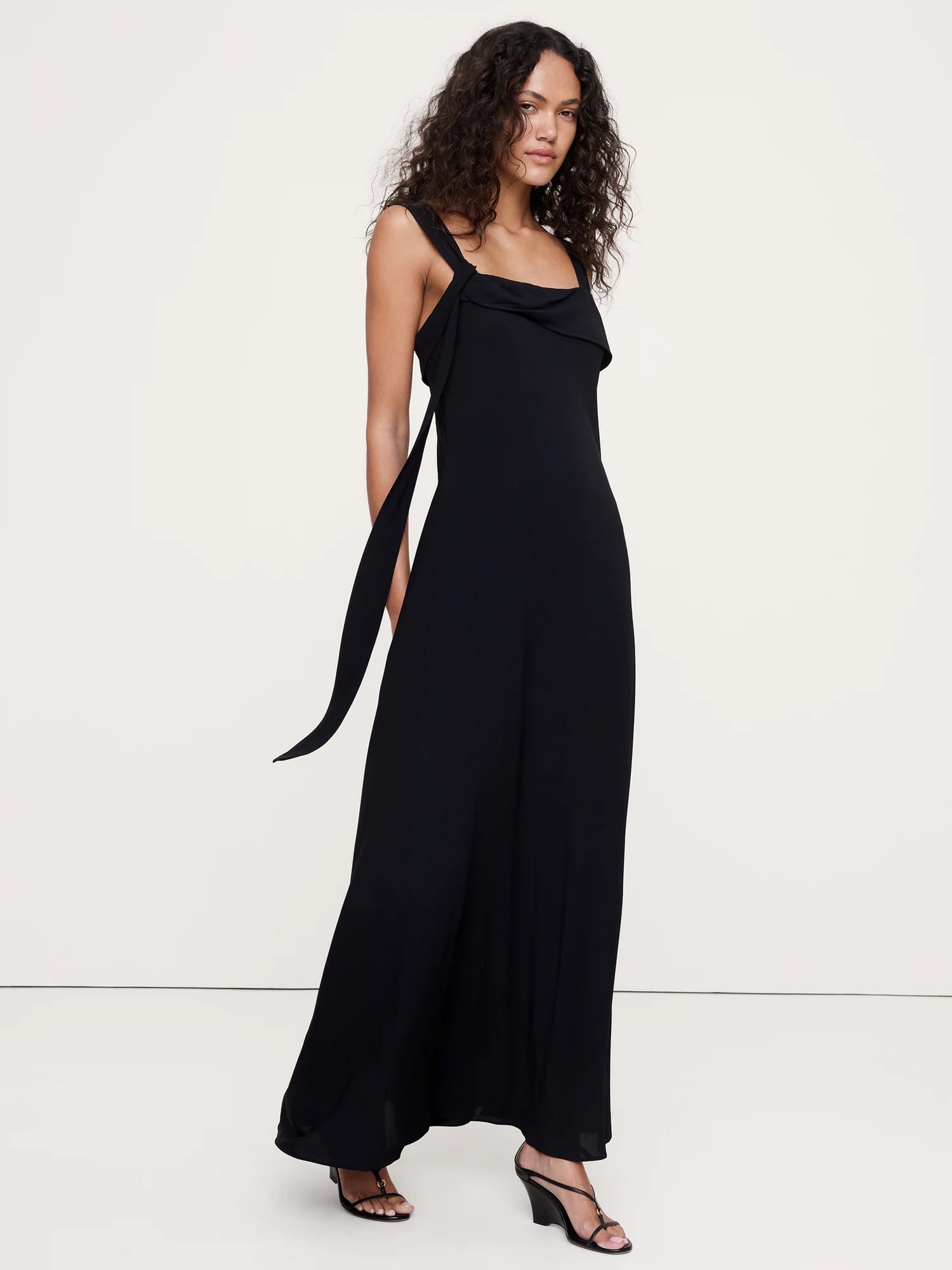 Banana Republic Drapey Georgette Bias-Cut Slip Dress.