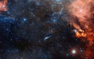 Wide-field View of the Sky around the Pencil Nebula