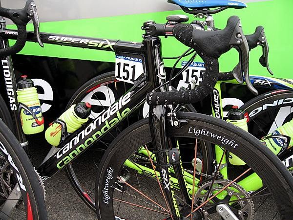 The bike of Filippo Pozatto (Liquigas) before the start of stage 5.