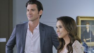 Lacey Chabert and Kevin McGarry in The Wedding Veil on Hallmark Channel