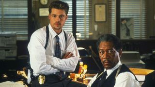 Brad Pitt and Morgan Freeman in Se7en