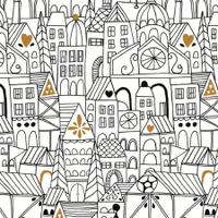 Little Village drawing wallpaper