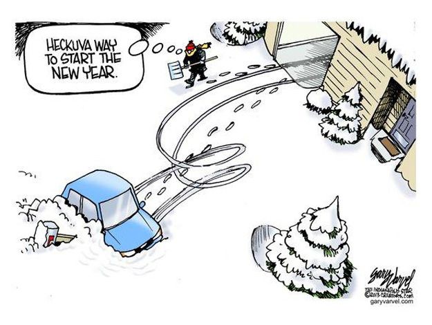 Editorial cartoon winter storm