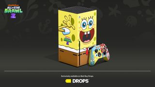 Image of the Spongebob special edition Xbox Series X.