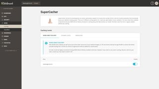 SiteGround's SuperCacher settings within its user dashboard