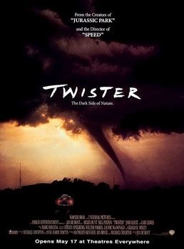 The theatrical release poster for the movie &#039;Twister.&#039;