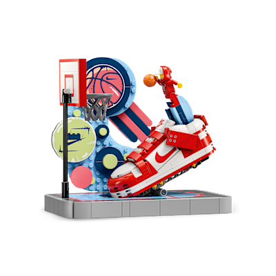 Nike Dunk Trickshot X Lego&amp;reg; Set Building Kit With Exclusive Minifigure
