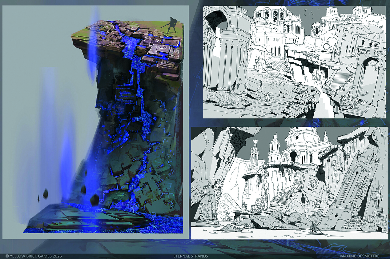 An example of concept art showing a fantasy environment from a video game