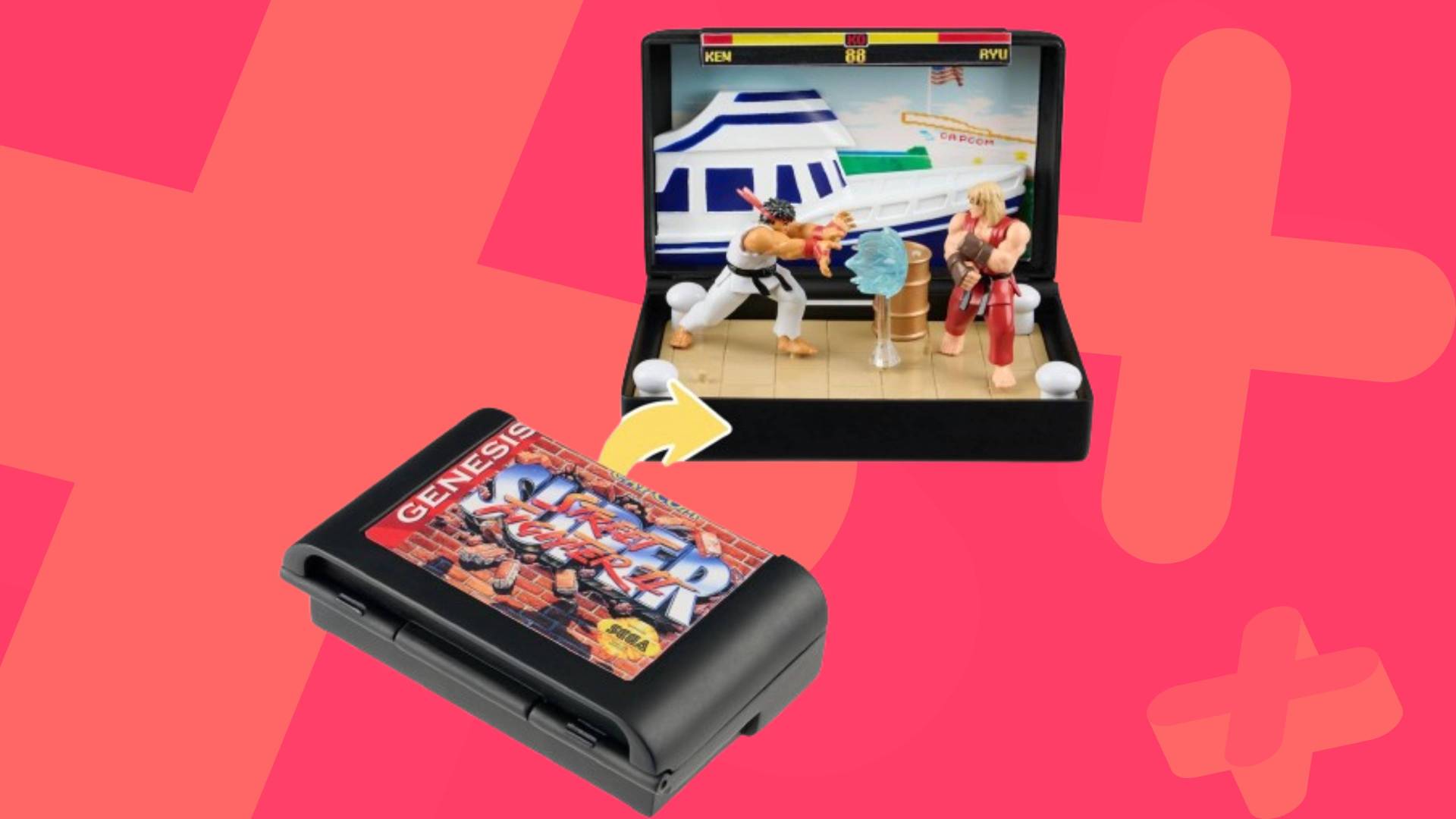 Image of the Street Fighter 2 Console Heroes toy set.