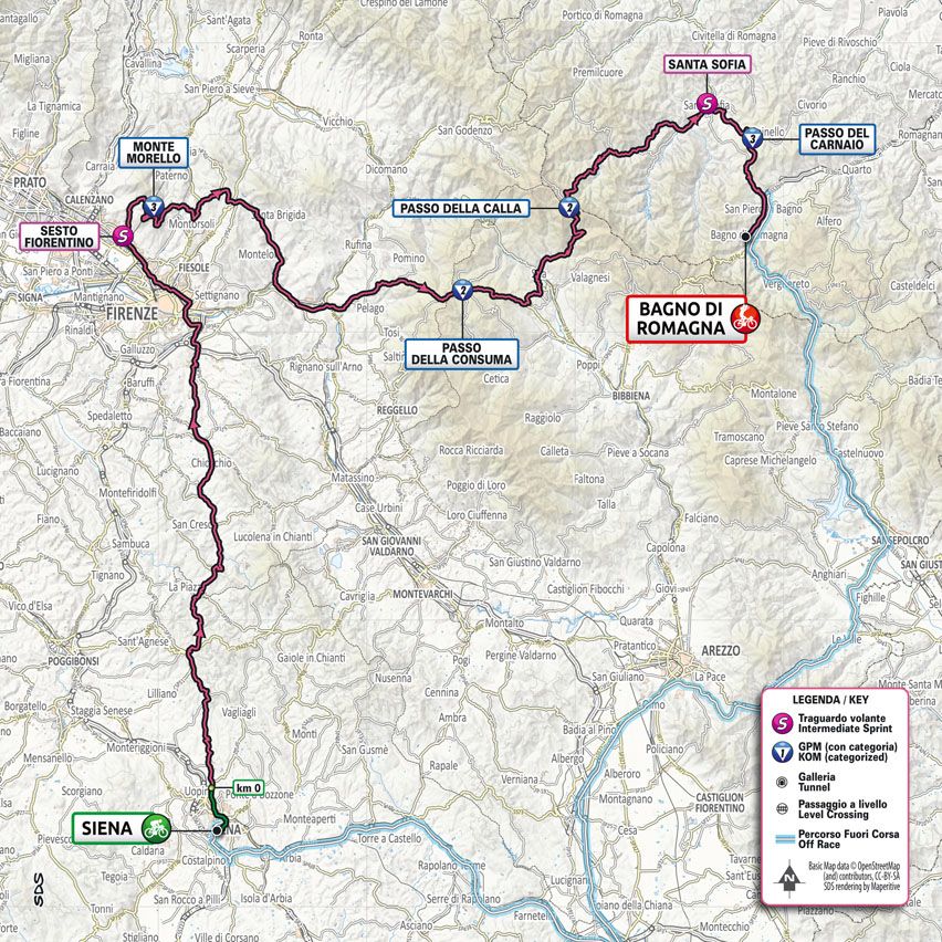 Stage 12 map 2021 Giro d'Italia