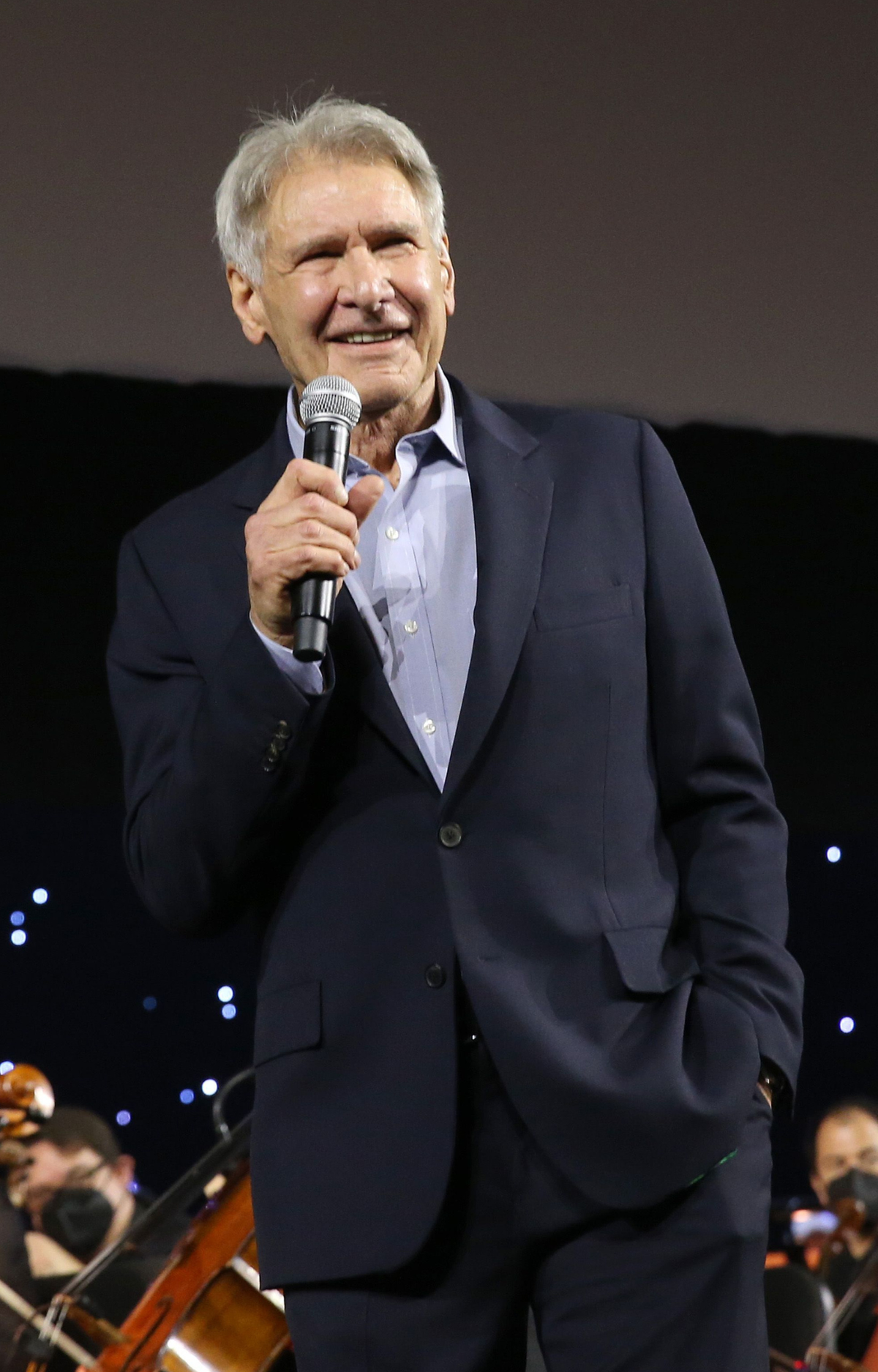Harrison Ford honors composer John Williams on his 90th Birthday at the Star Wars Celebration in Anaheim, California 2022