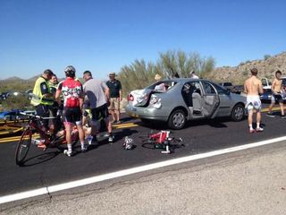 Car causes crash at Valley of the Sun stage race