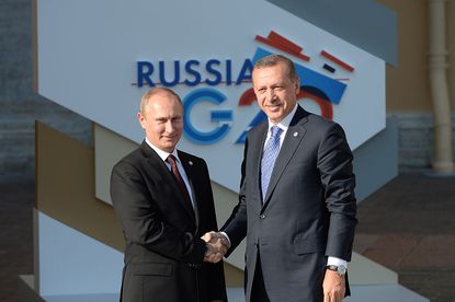 Russian President Vladimir Putin and Turkish President Recep Tayyip Erdogan in happier times