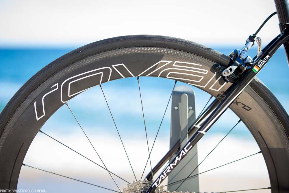 Martins bike is fitted with 60mm Roval wheels