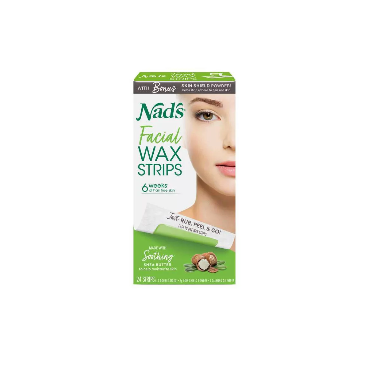 Nad's Facial Wax Strips - 24ct