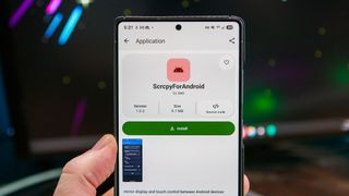 Scrcpy for Android app listing in Droid-ify on the Galaxy S25 Ultra