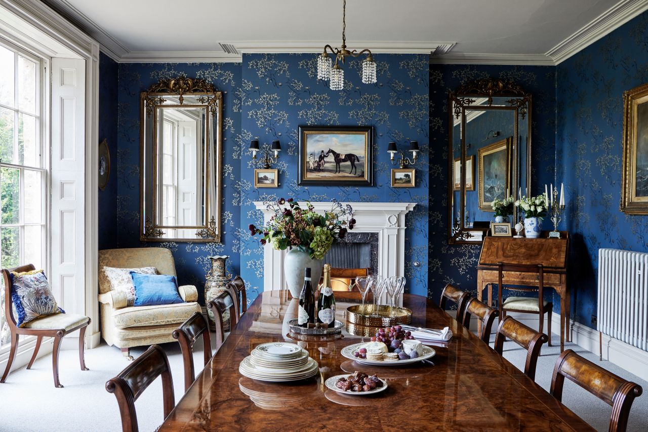 Tour a Georgian country home with some bold interior choices