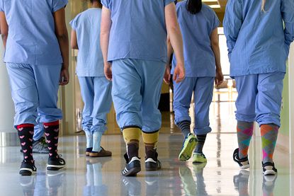 Hospital workers in Seattle.