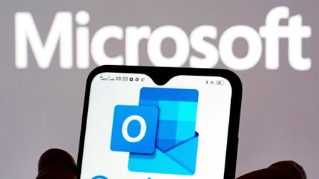 The Microsoft Outlook app open on a phone