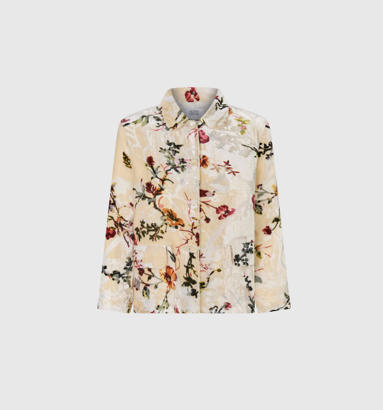 Reformation, Pepo Jacket in Floral Velvet