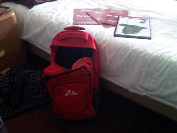 Mmmm, a nice backpack full of race literature...