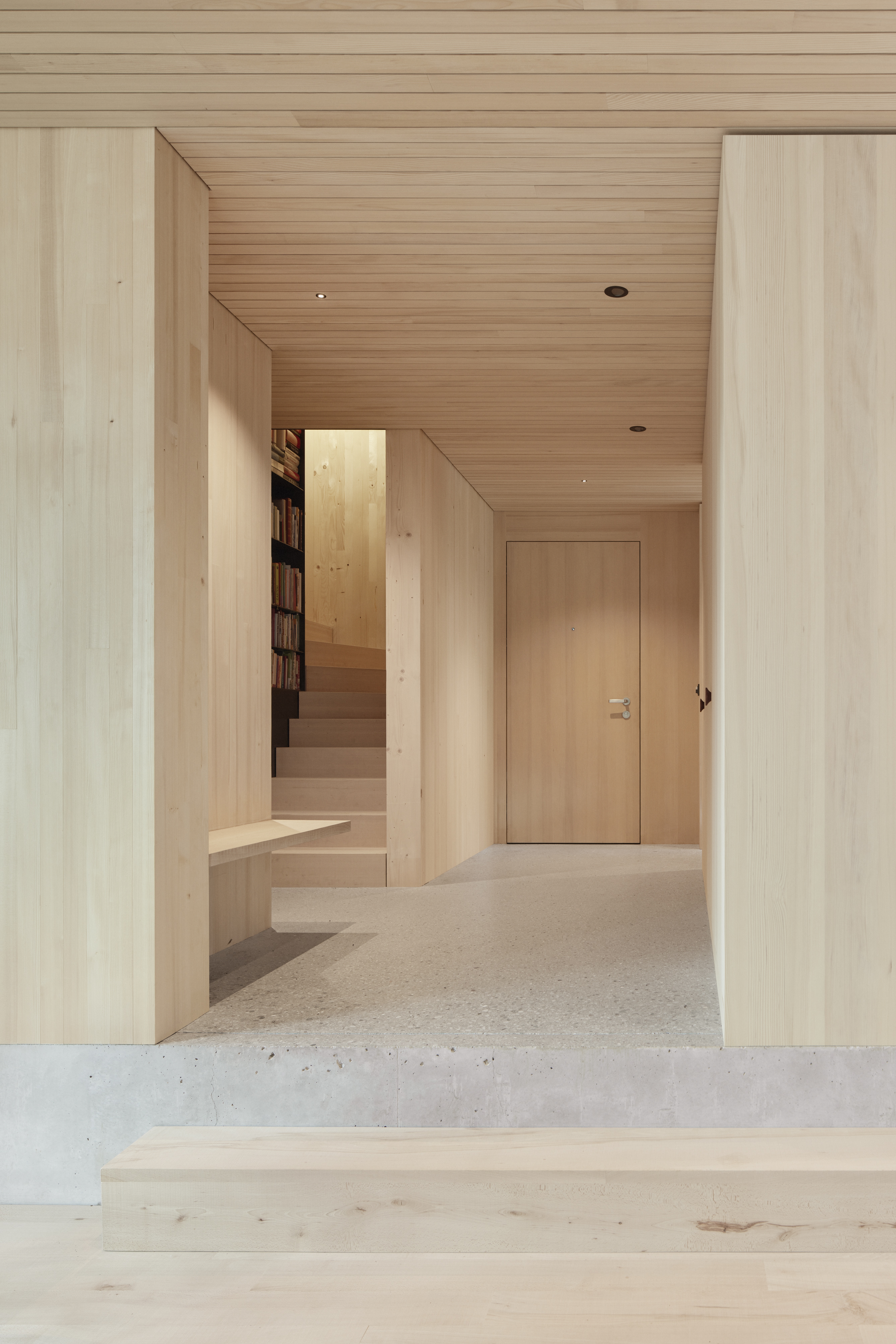 timber house interior