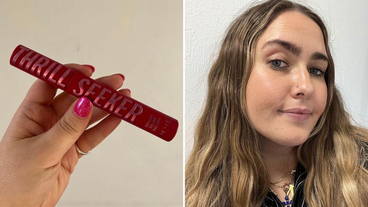 rimmel london thrill seeker mascara and amelia wearing it