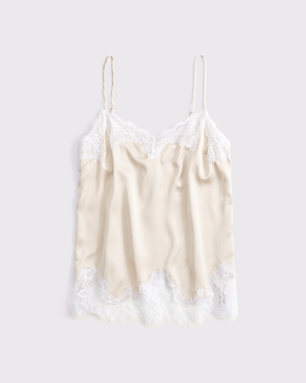 Lace and Satin Slip Cami