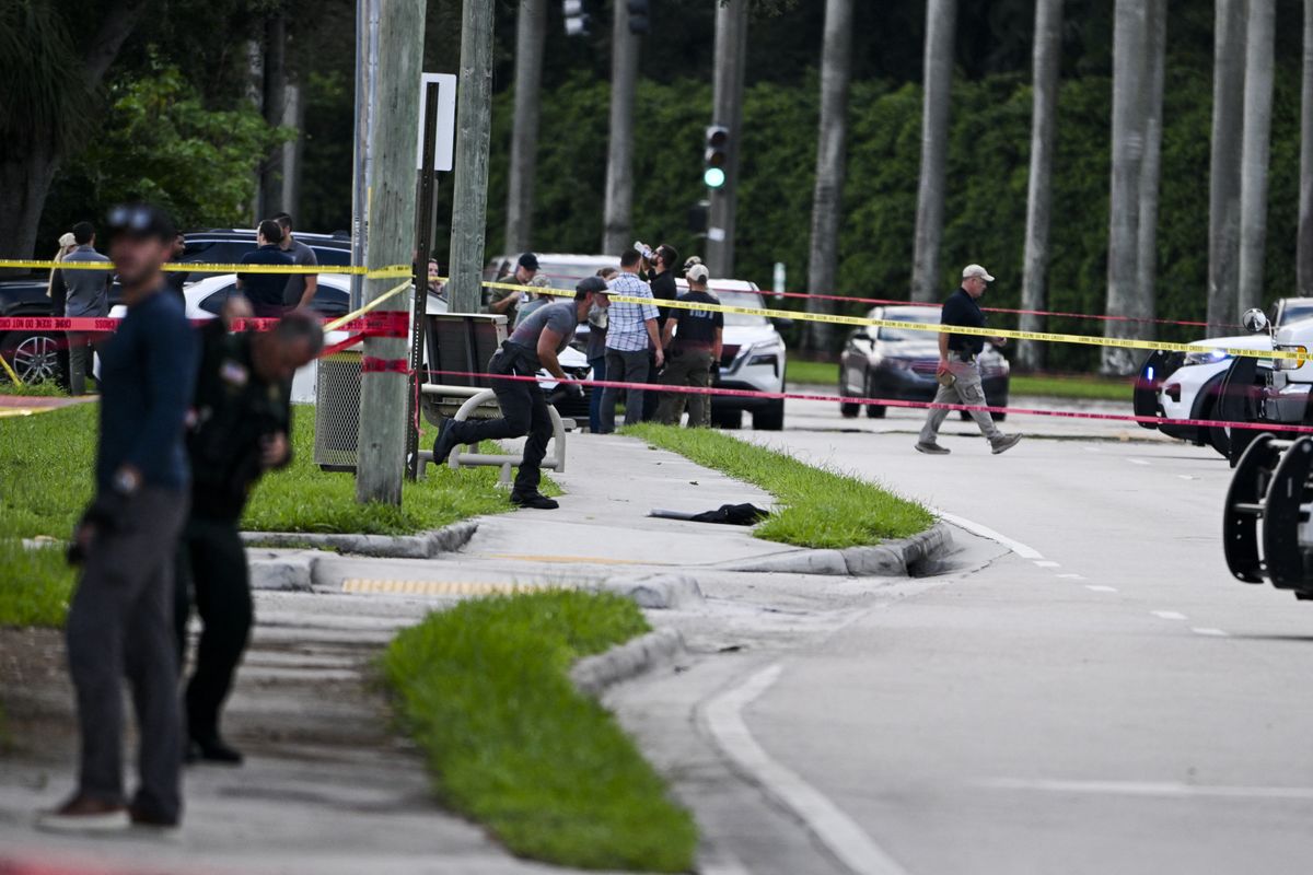 Scene as police respond to Trump shooting attempt in Florida