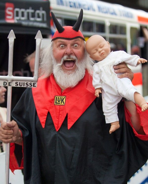 The Devil with his new baby, Boris Becker