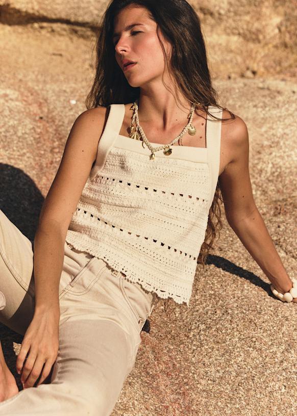Aya Top - Cream - Organic Cotton - Organic Textile - S&amp;eacute;zane