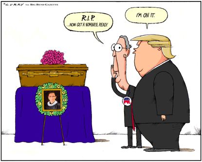Political Cartoon U.S. Trump McConnell Ginsburg SCOTUS