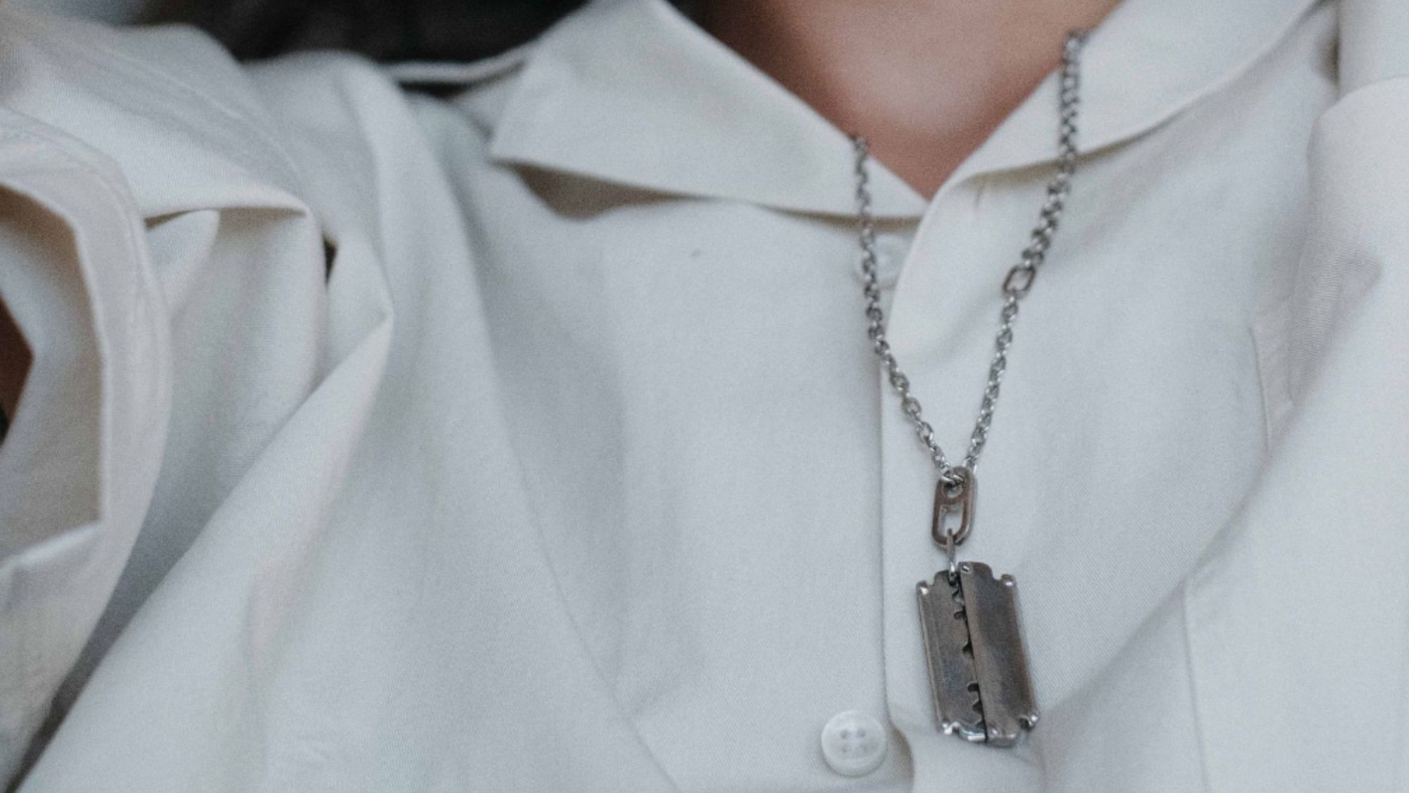 Hannah Martin x Applied Art Forms Razor Dog Tag Pendant