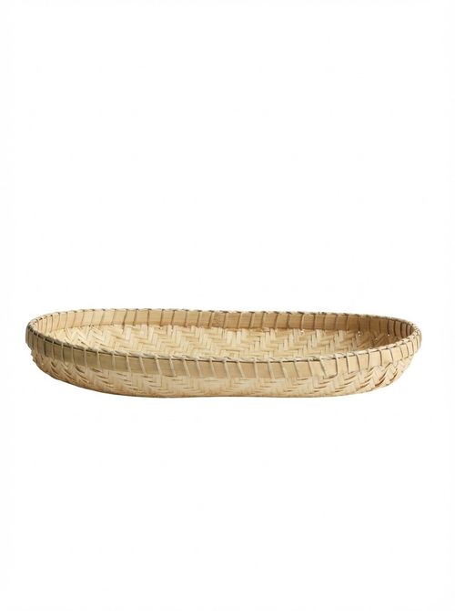 Oval bamboo basket