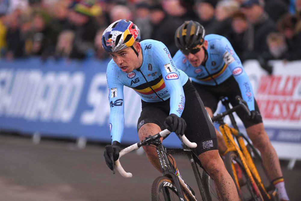 The Belgium squad were unable to live with the pace set by Mathieu van der Poel (Netherlands)