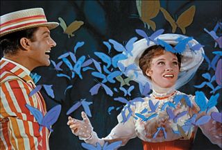 A still from the movie Mary Poppins